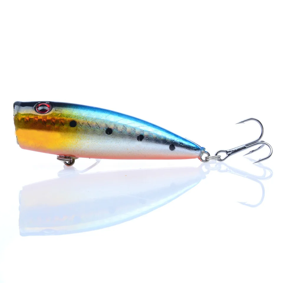 2 шт Topwater Popper рыболовный воблер жесткие пластиковые рыболовные приманки высокие