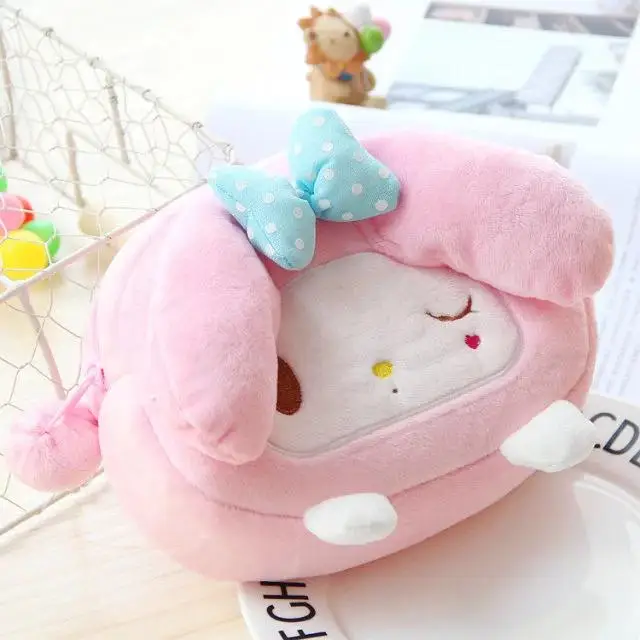 Anpanman Cat Totoro melody Cinnamoroll gudetama портативная косметичка плюшевая сумка с игрушкой мультяшный подарок на день рождения для девочек - Цвет: A