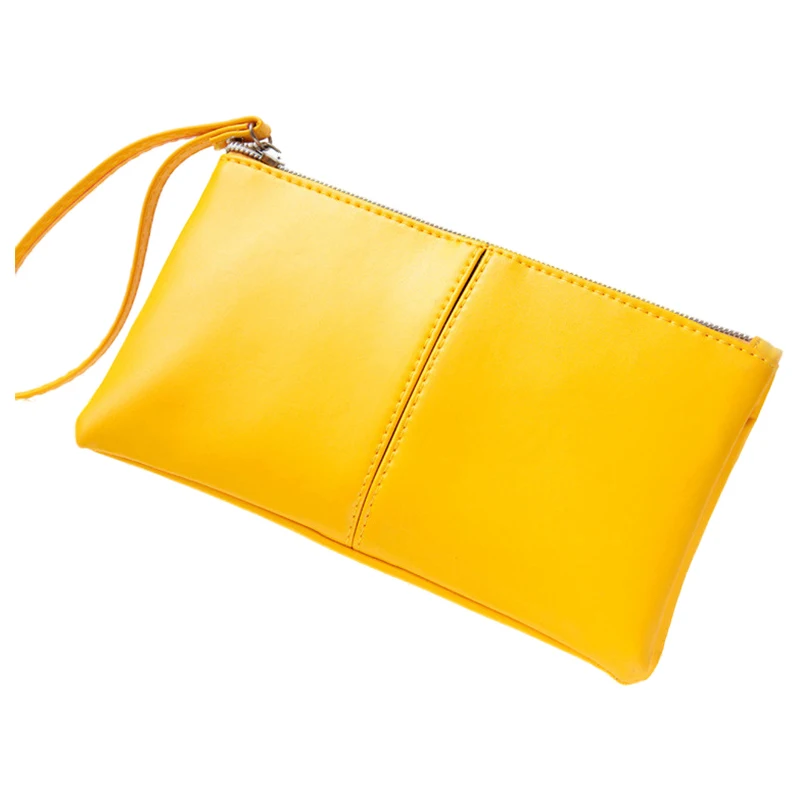 Женский кошелек FGGS Длинный на молнии желтый|bifold purse|zipper clutchpurse zipper |