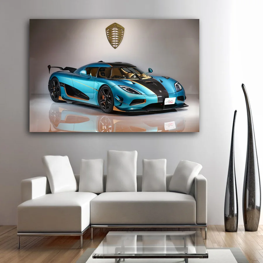 Koenigsegg Agera супер автомобиль печать на холсте настенный художественный плакат