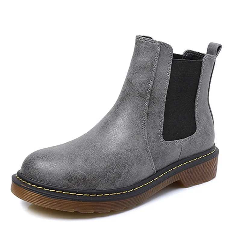 Fashion Autumn Shoes Woman Martin Boots Casual Outdoor Slip-On Spring Ankle For Women Zapatos De Mujer | Обувь