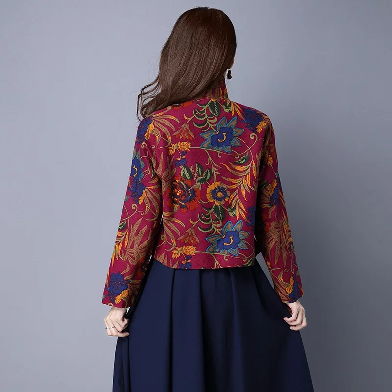 Традиционная китайская одежда для женщин cheongsam Топ воротник-стойка Женские топы и блузки Восточная китайская одежда TA795