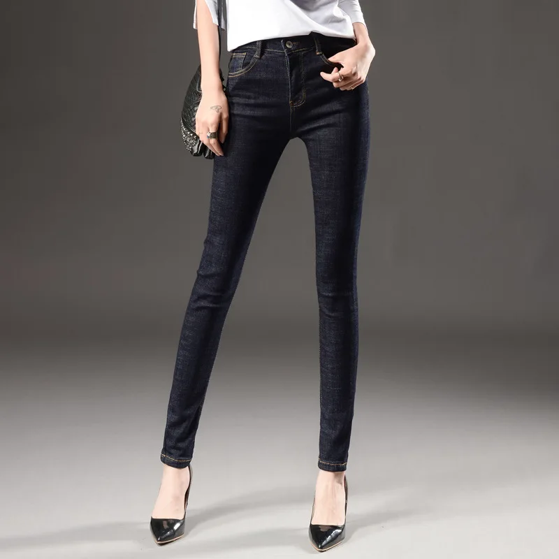 Женские джинсы-карандаш в стиле ретро облегающие джинсы с завышенной талией