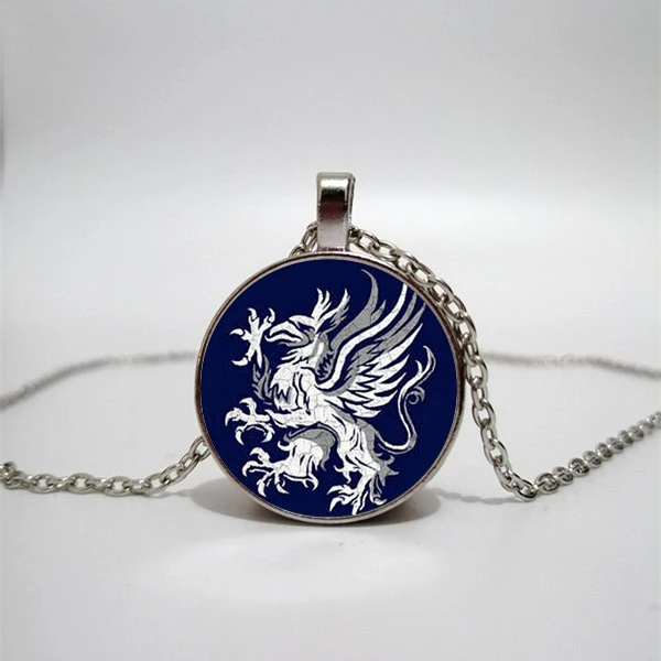 Винтажное ожерелье-цепочка с логотипом дракона ожерелье подвеской серебряное