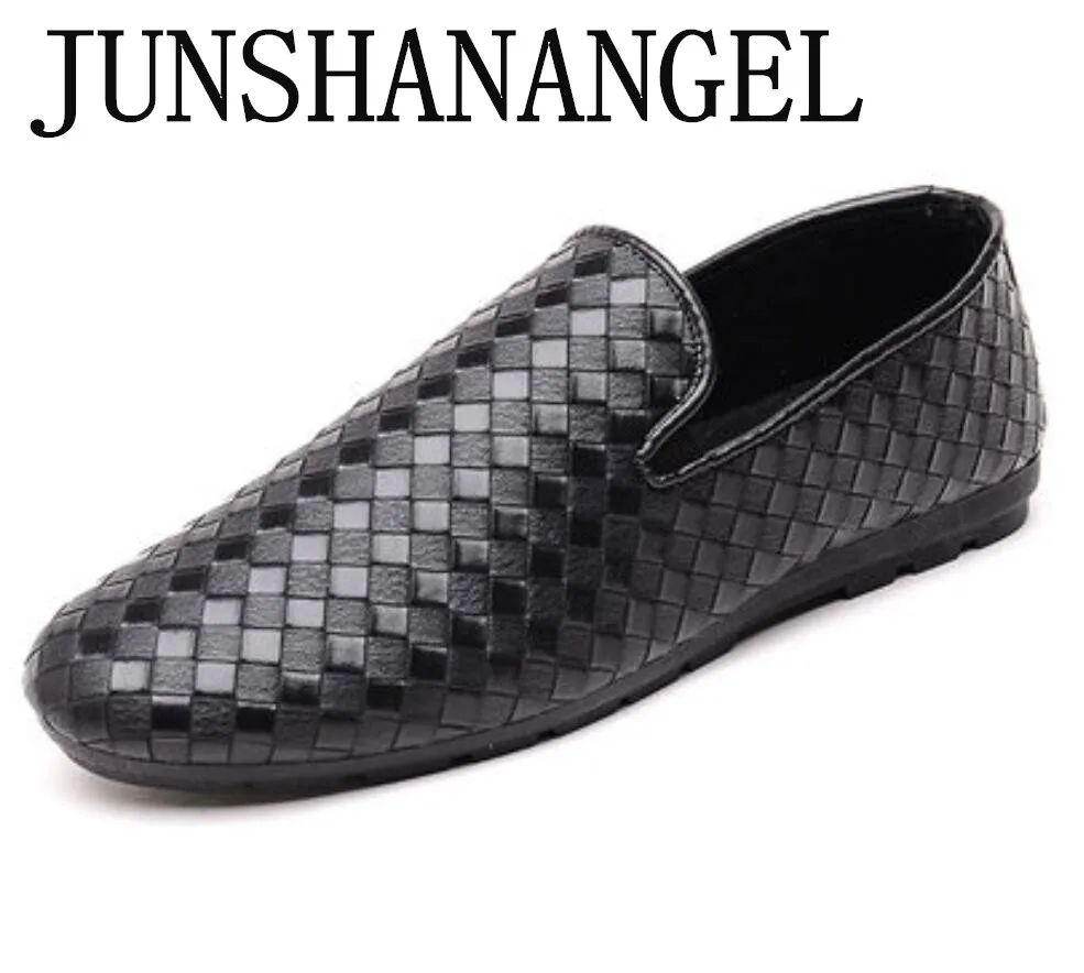 Мужские туфли-оксфорды кожаные лоферы для вождения мокасины на плоской подошве в