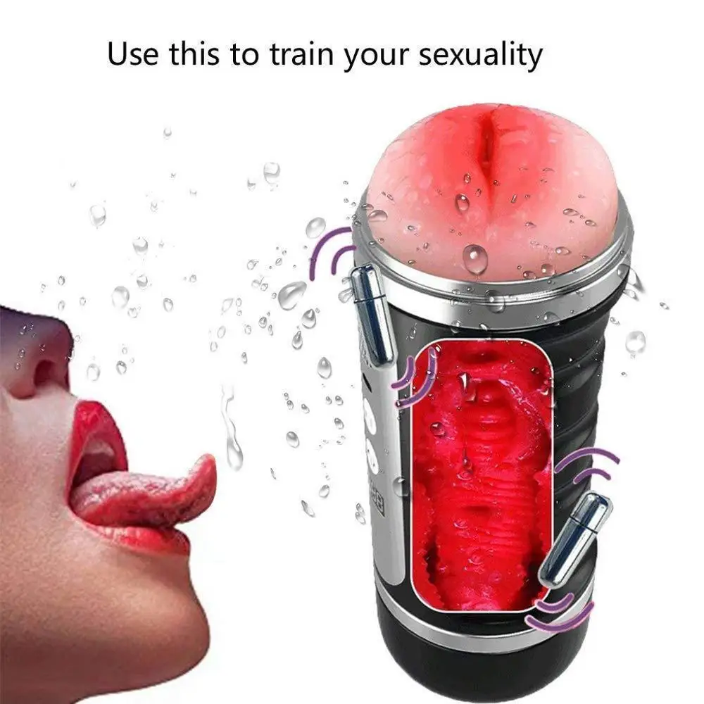 Полностью автоматическая чашка для мастурбации 12 полосная двухголовая массажер