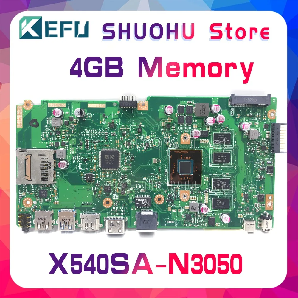 Kefu для ASUS X540SA X540S F540S cpu/N3050 4 ГБ/память Материнская плата ноутбука протестирована работа оригинальная материнская плата