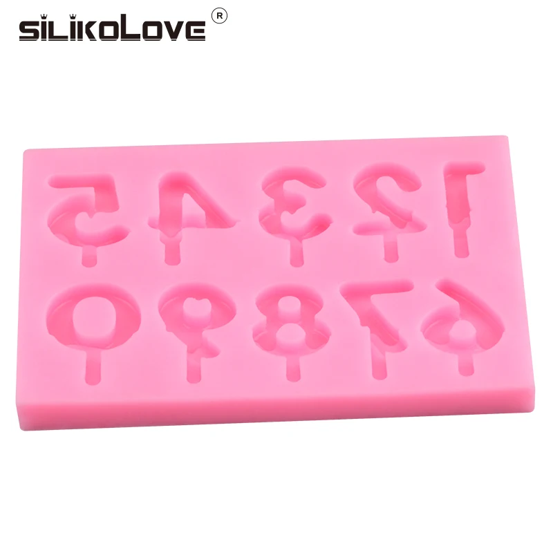 SILIKOLOVE 3D 0-9 Количество/цифра форма силиконовая форма для торта, кекс Печенье Шоколад Кухня форма для выпечки помадка торт Decoratin