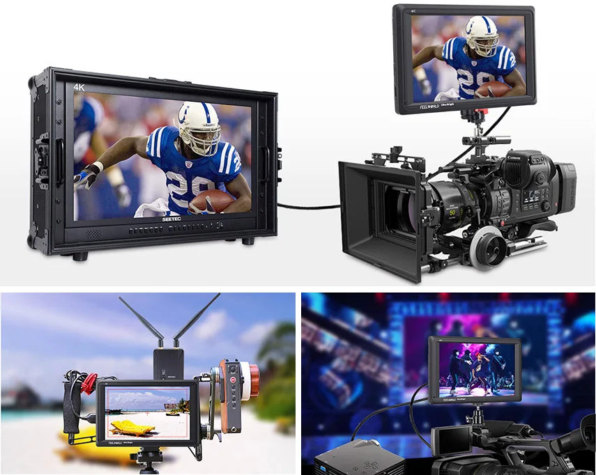 Feelworld FW279 7 дюймов ультра яркий 2200nit DSLR камера полевой монитор 4K HDMI Full HD 1920x1200 lcd ips монитор высокой яркости