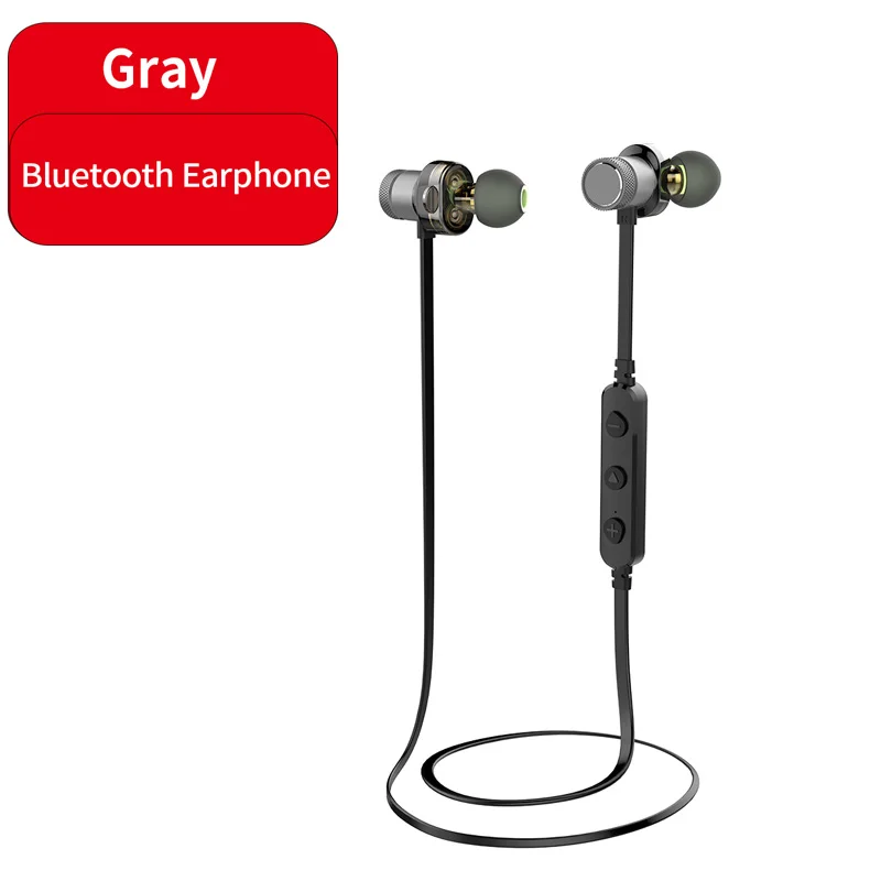 AWEI, Bluetooth наушники, беспроводные наушники, стерео, спортивные, в уши, проводные наушники, гарнитура с микрофоном для iPhone, Xiaomi, наушники - Цвет: T13 Gray Bluetooth