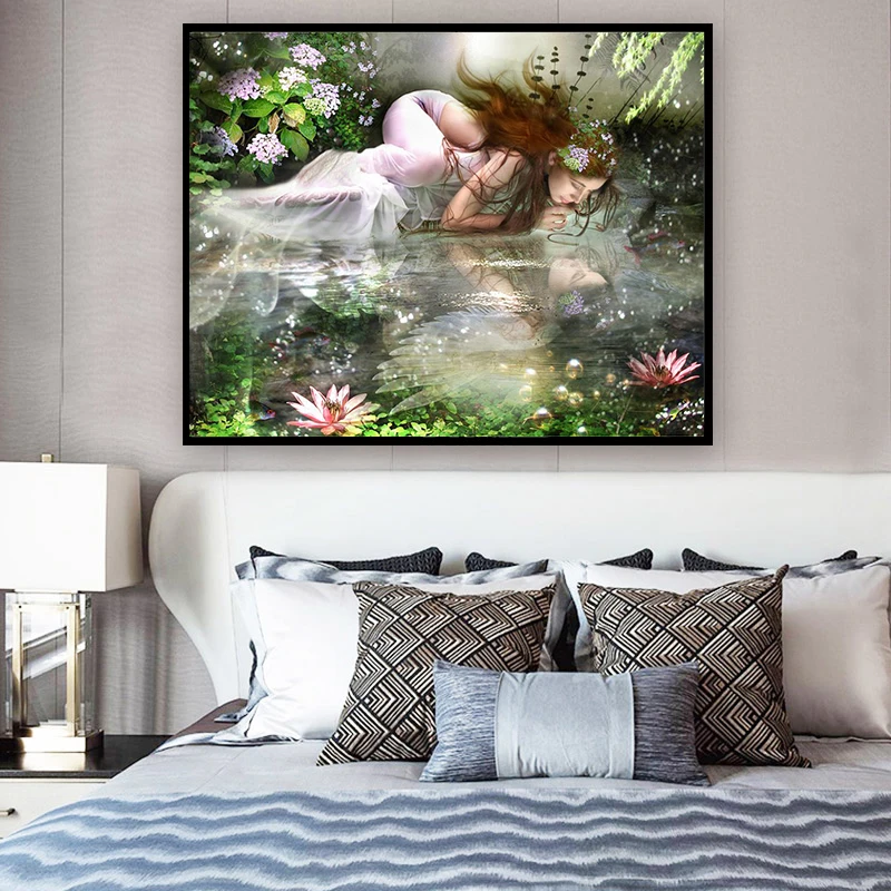 Алмазная живопись рукоделие полная вышивка игра Lakeside Beauty кубик для украшения
