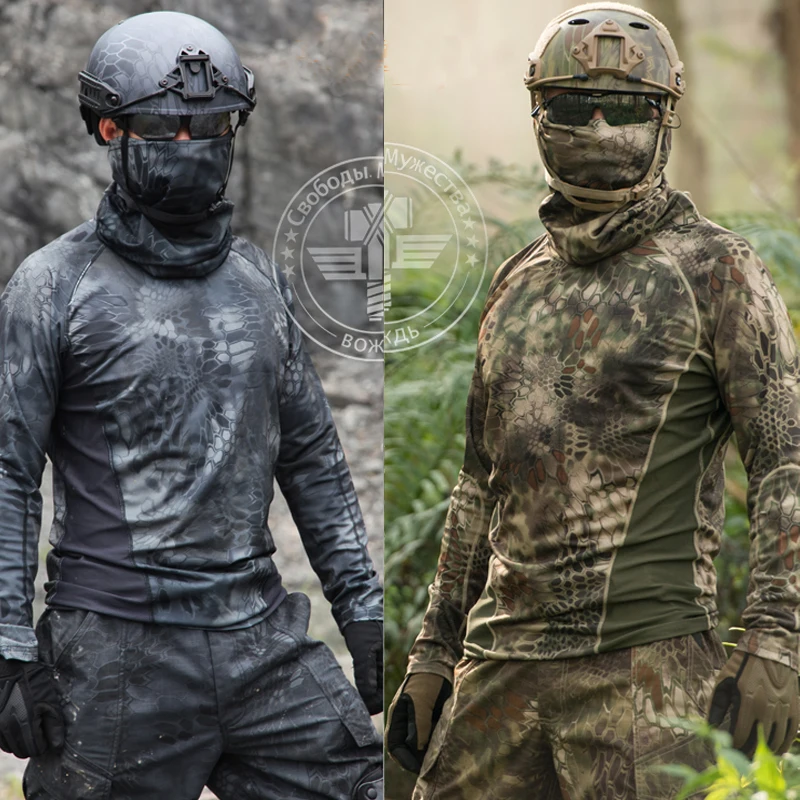 Камуфляжная охотничья одежда Kryptek быстросохнущая Спортивная футболка для улицы