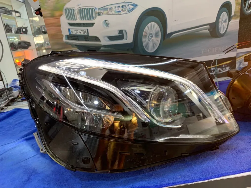 Автомобильный Стайлинг для Benz W213 светодиодный налобный фонарь для E200 260 280 3002017 фары все светодиодный налобный фонарь DRL Bi-светодиодный объектив