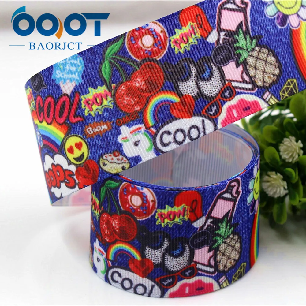 Ooot baorjct 179292,38 мм мультфильм печатных Grosgrain ленты, Костюмы аксессуары ювелирные изделия, DIY ручной работы подарочная упаковка декоративные