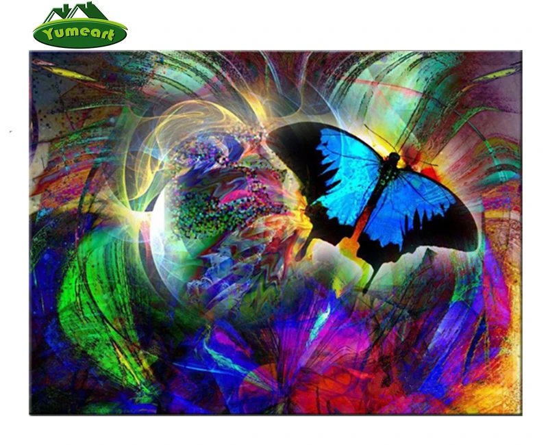 YUMEART Diy Diamond Painting Cross stitch kits butterfly fantasy Handicraft Needlework 5D Square Mosaic Embroidery | Дом и сад