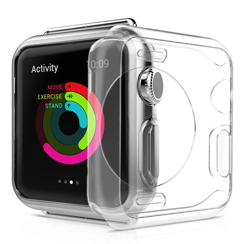 Чехол для apple watch 42mm 38 мм Прозрачный Мягкий ТПУ силиконовый защитный чехол