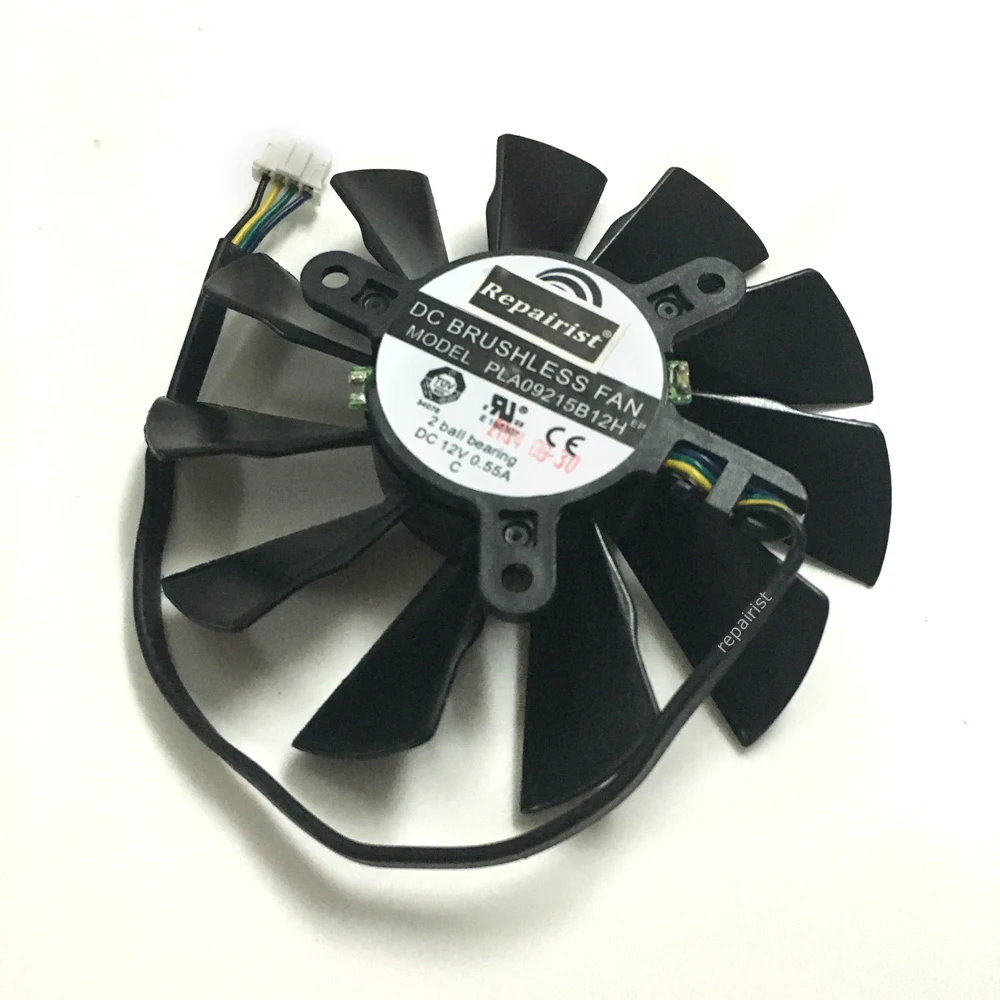 Вентилятор видеокарты пластина 09215b12h 4Pin VGA кулер вентиляторы для MSI N560 570 580GTX HD6870
