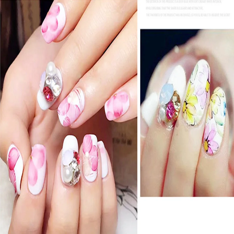 Разноцветные акриловые бриллианты для дизайна ногтей острые Задние украшения