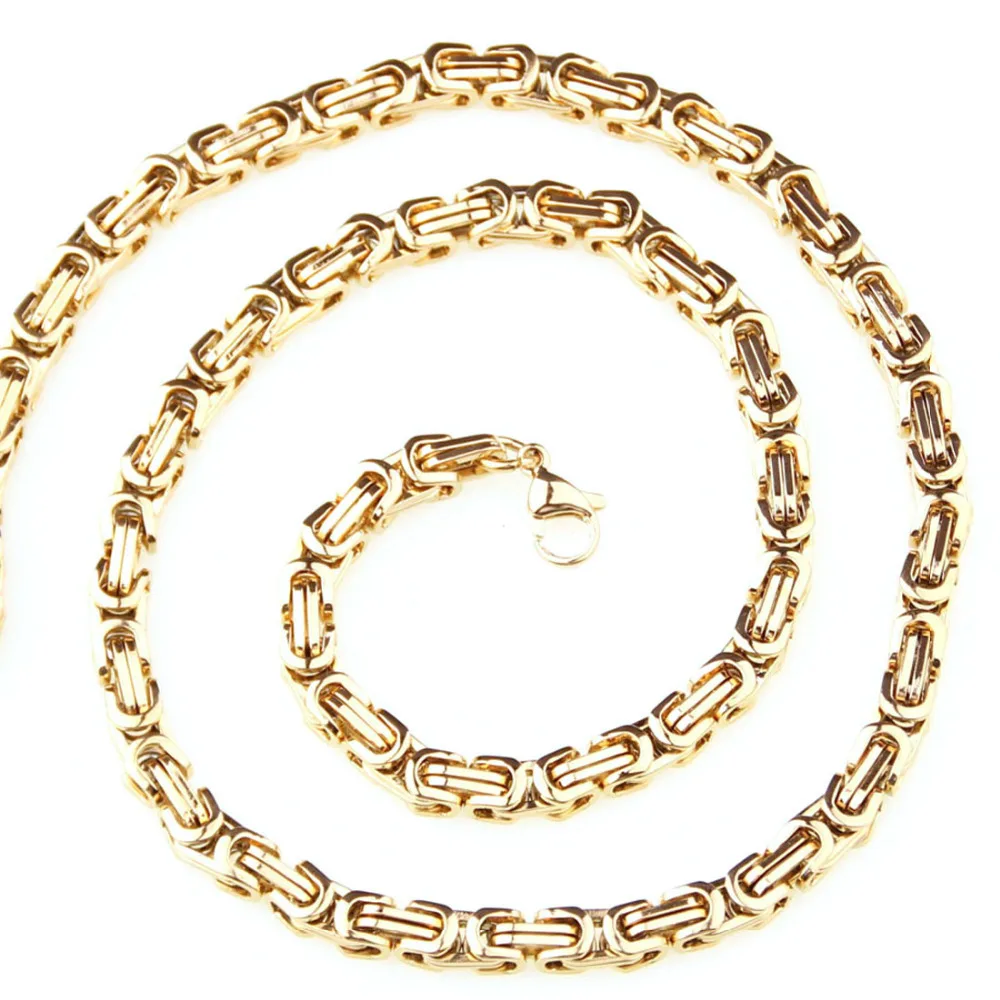 Мужские ювелирные изделия византийская цепочка из нержавеющей стали ручной