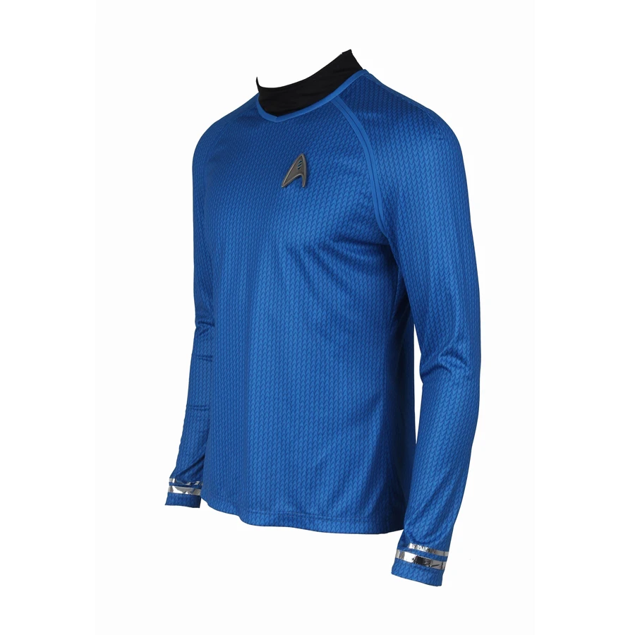 Star trek into darkness Spock science officer Leonard McCoy Bones Cosplay Costume Blue Shirt Anime Suit Halloween Dress for Men |