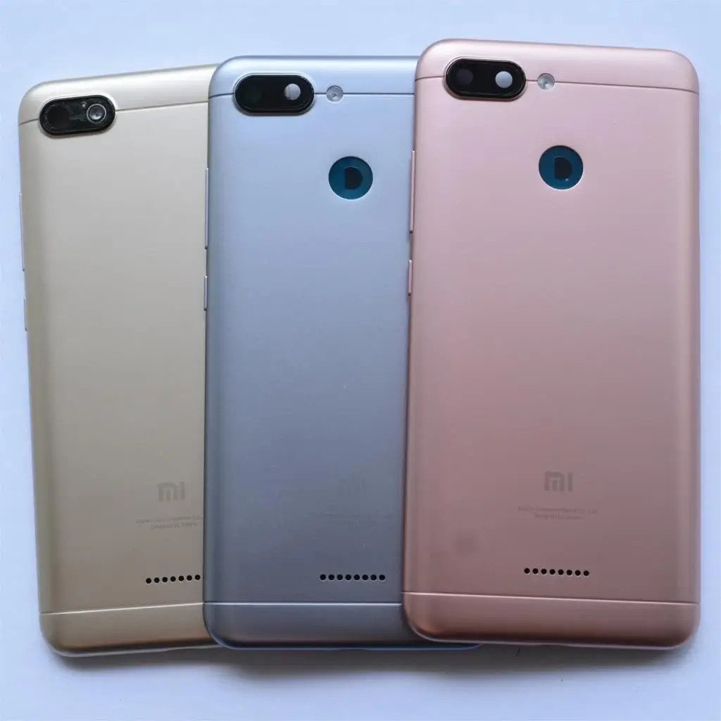 Новая Оригинальная задняя крышка аккумулятора для Xiaomi Redmi 6 6A Redmi6 с объективом
