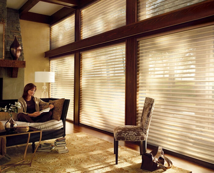 Домашняя декоративная тройная штора из полиэстера shangri la|home decor|shangri-la blindsshade blinds |