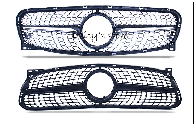 Diamond grille suitable for M-Benz GLA Class X156 Grill GLA180 200 250 GLA45 2014-18 ABS radiator mesh without central logo | Автомобили и