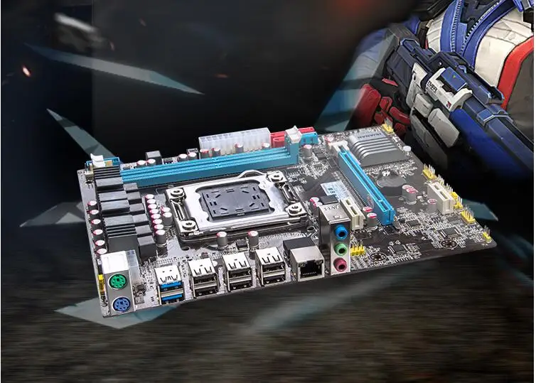 Материнская плата HUANAN X79 процессор Xeon E5 2670 RAM 8G(2*4G) DDR3 REG ECC видеокарта GTX760 2GD5 все