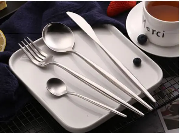 as picture 4pcs Cutipol GOA 304, нож для стейка из нержавеющей стали, вилка, ложка для кофе, ужина, десерта, ресторана, отеля, посуда, набор посуды - Цвет: as picture 4pcs