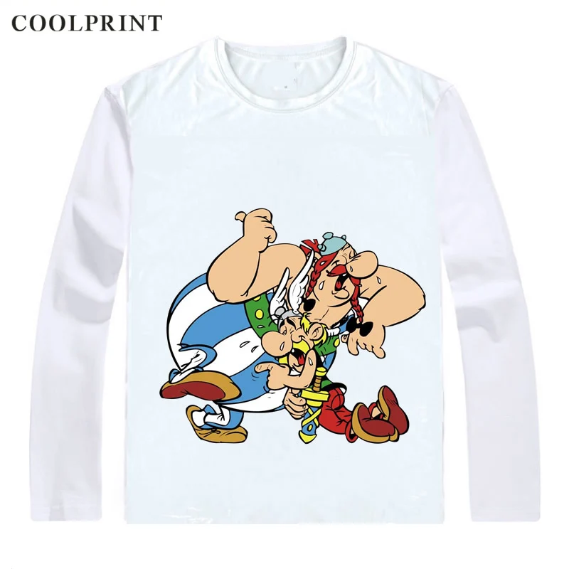 Style 10 Футболка Asterix And Obelix с графическим принтом, потрясающая уличная футболка с аниме на заказ, повседневные винтажные футболки с длинными рукавами и принтом - Цвет: Style 10