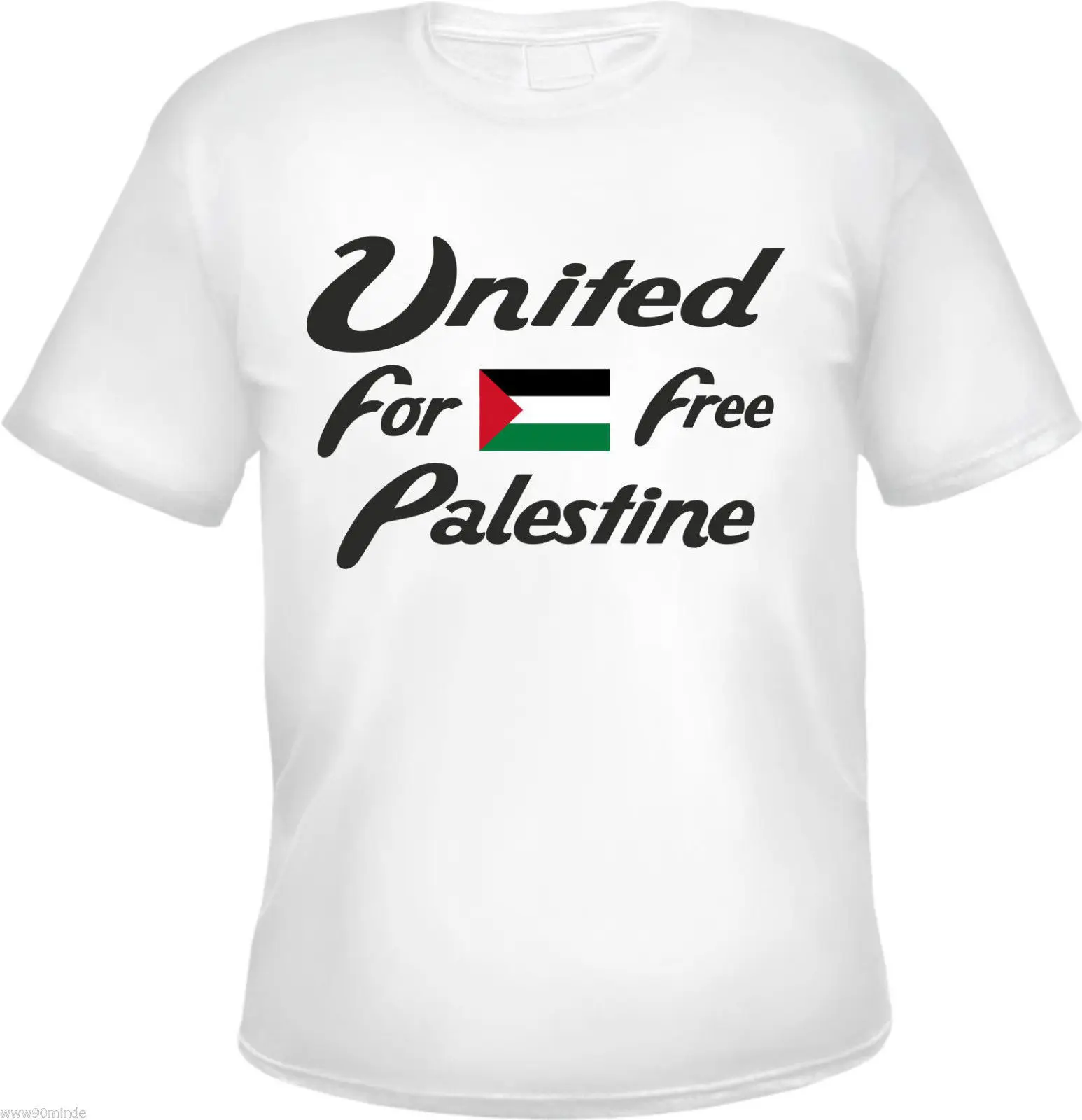 

Free Palestine T-Shirt - White - Text / Flag - Gaza West Bank Palestine