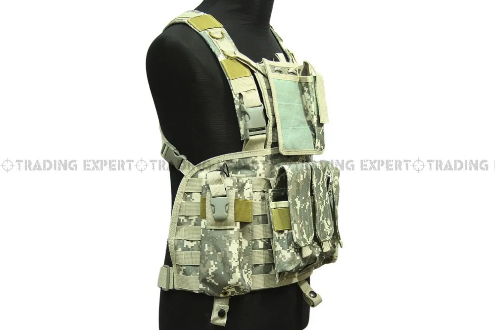 Военный тактический жилет Молл морской пехоты США molle штурмовой (Черный ACU