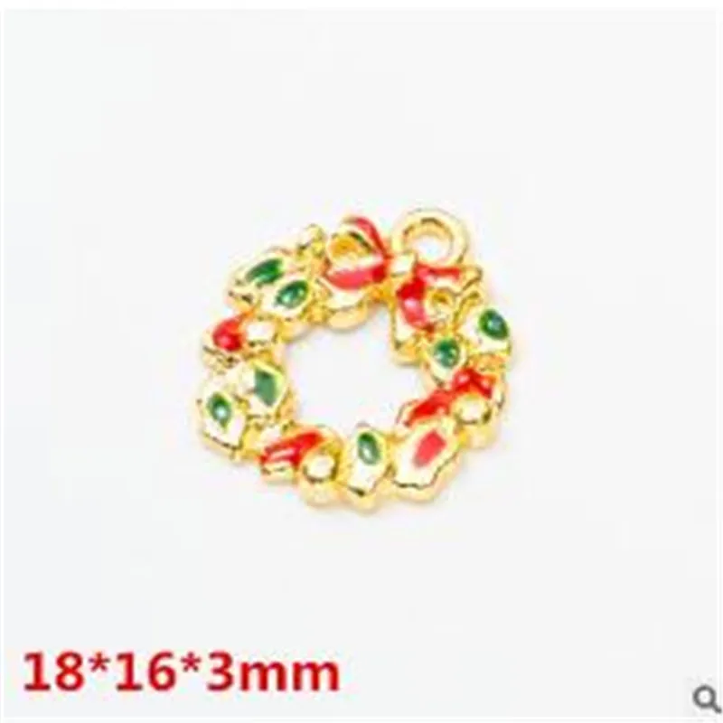 15pcs/lot Mixed Alloy Christmas Crafts Necklace Pendant Colorful DIY Handmade Bracelet Bangle Charms Accessories Jewelry | Украшения и
