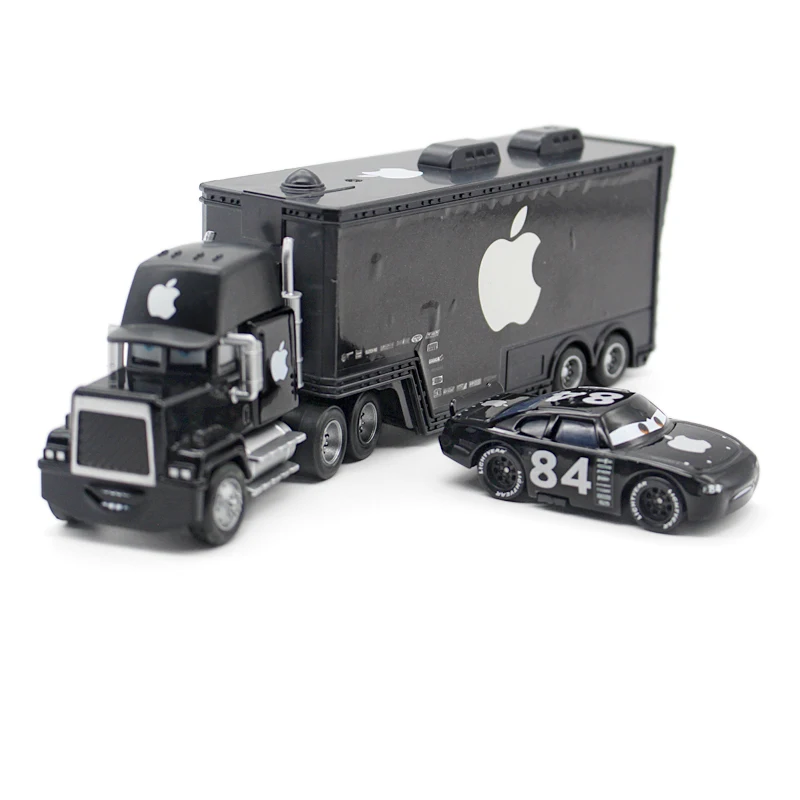 Disney Pixar Cars 3 2 игрушки Lightning McQueen Black Apple Mack Uncle Truck Jackson Storm Mater 1:55 литой металлический