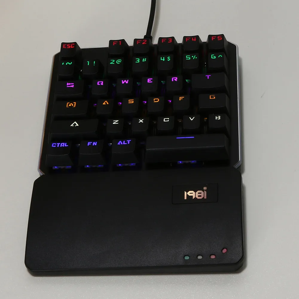 Игровая клавиатура для DOTA Pubg одиночный мини ледяной голубой свет Проводная