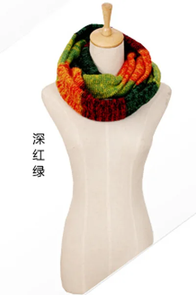 Роскошный брендовый шерстяной шарф женский теплый длинный снуд новый корейский