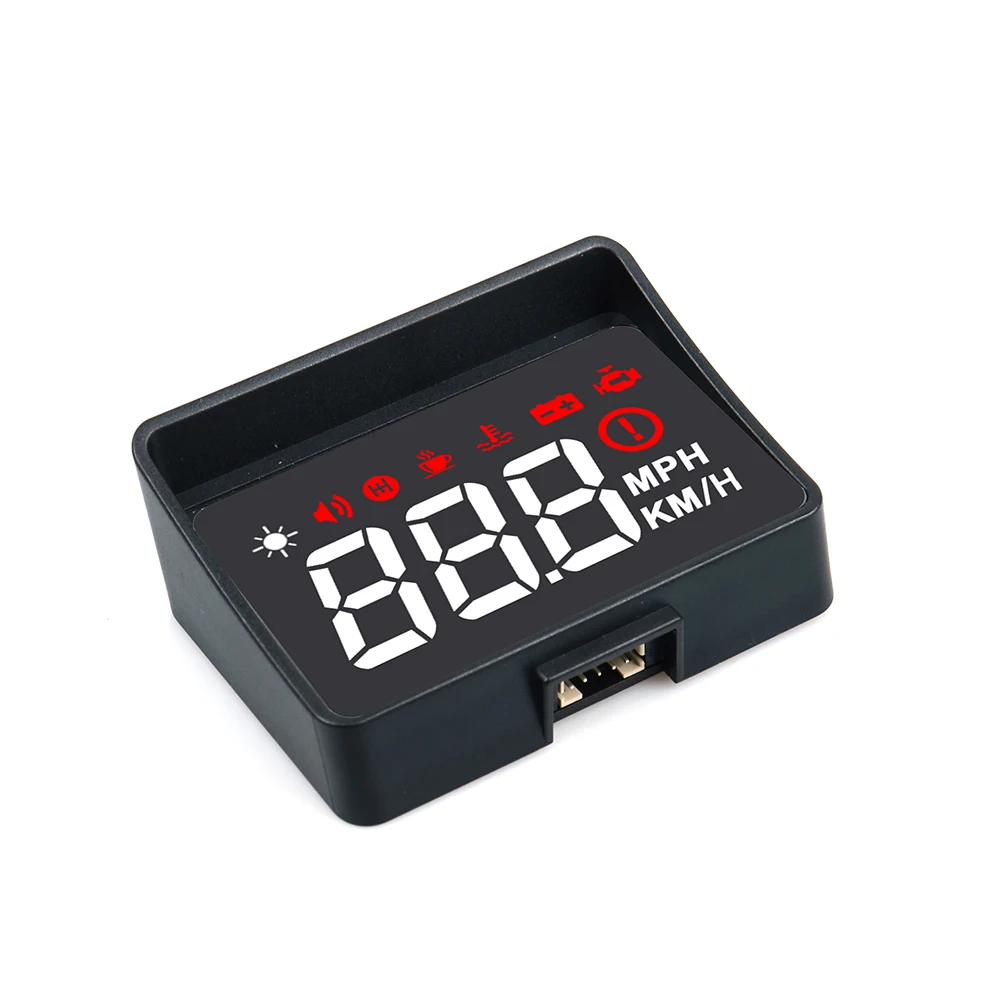 A100S с блендой лобовое стекло проектор OBD2 II EUOBD HUD Дисплей превышение скорости Предупреждение Системы Напряжение сигнализации