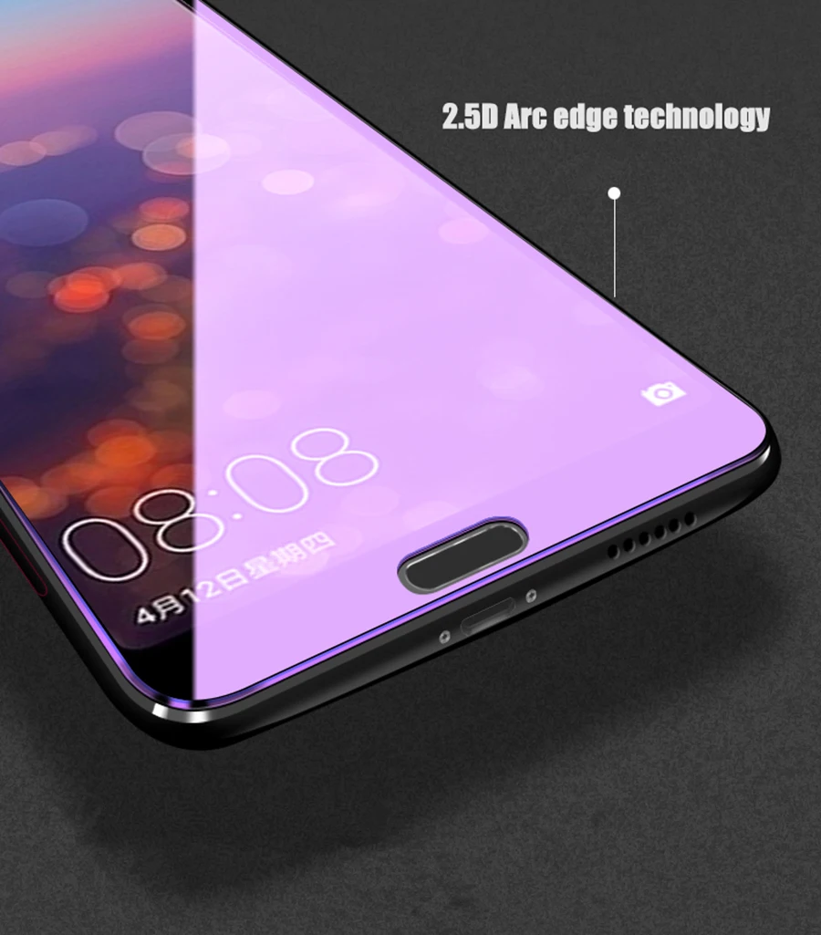Матовый Anti UV Фиолетовый Синий свет Стекло Экран протектор для huawei P20 Коврики 10 Pro