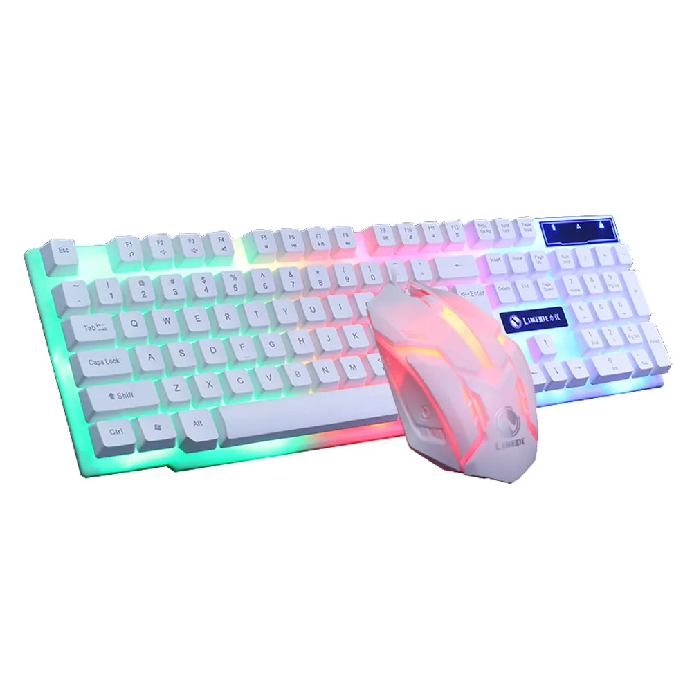 D280 английская игровая клавиатура с подсветкой светодиодный RGB цветной колпачок