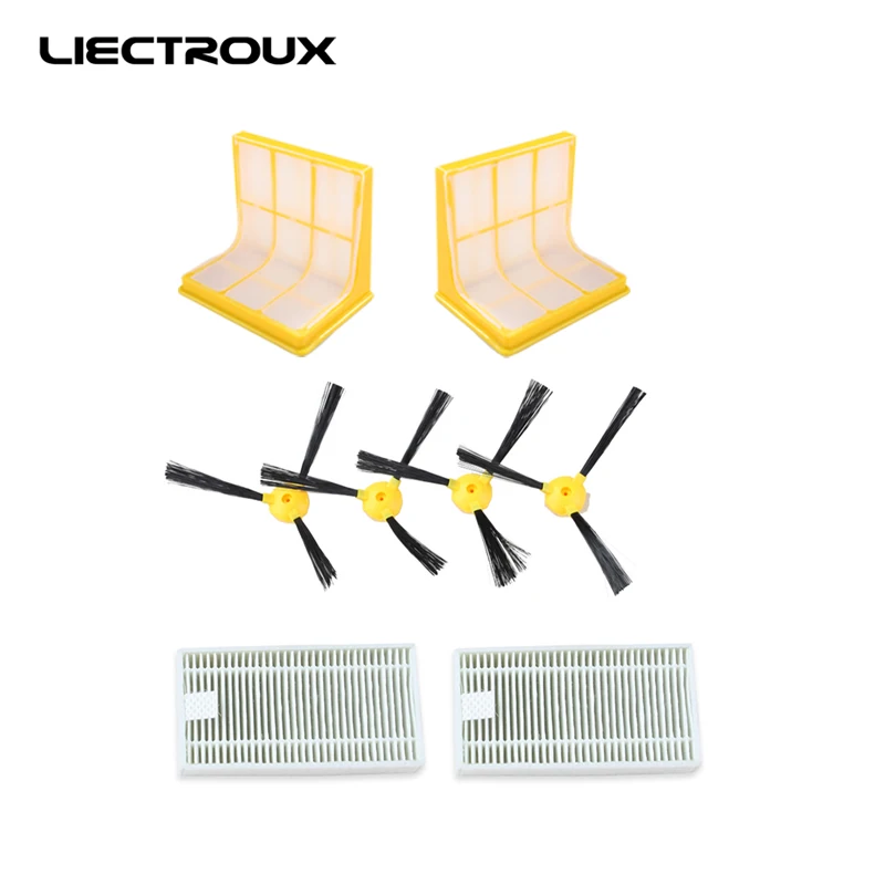 

For B6009 (LIECTROUX) Spare part for Robot Vacuum Cleaner, Including side brush*4pcs+3D hepa filters*2pcs+HEPA filters*2pcs