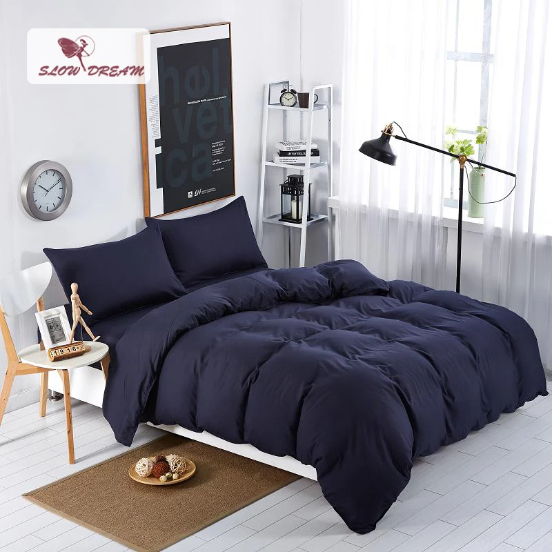Solid Color набор постельного белья в морском стиле пододеяльник простыня наволочка