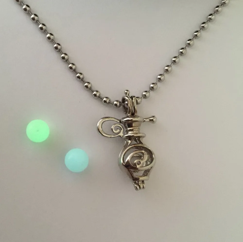 Кулон в виде винного горшка светящееся ожерелье из бисера Аладдин форме лампы