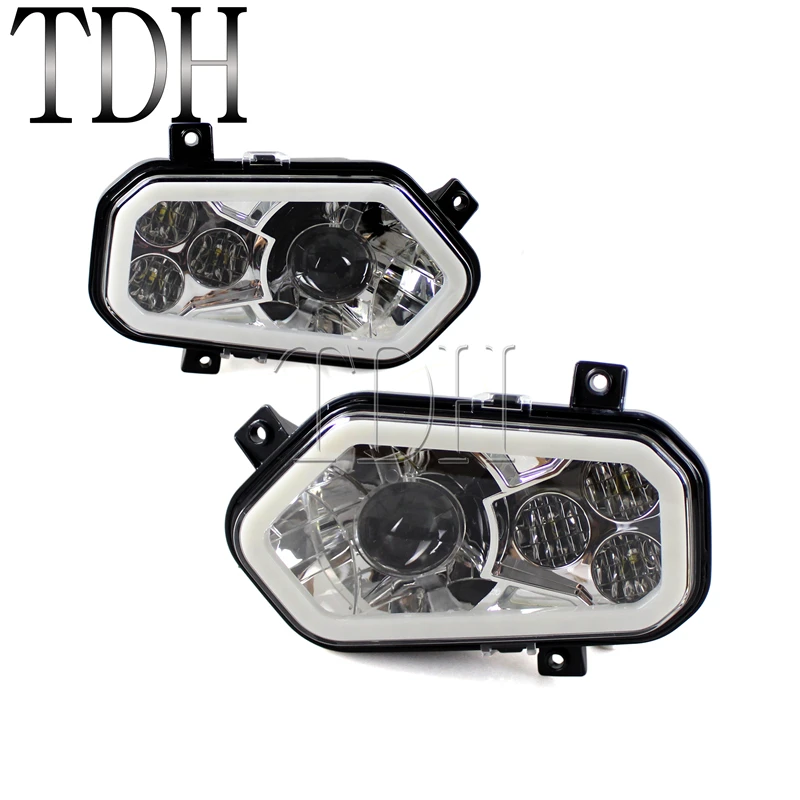 Светодиодная передняя фара для мотоцикла 2 шт. аксессуары квадроциклов Polaris Ranger RZR