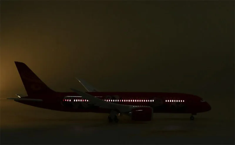 43 см 1/130 масштаб самолет Boeing B787 Китай Hainan авиакомпания Модель W светильник литье под давлением пластиковые смолы самолет для сбора