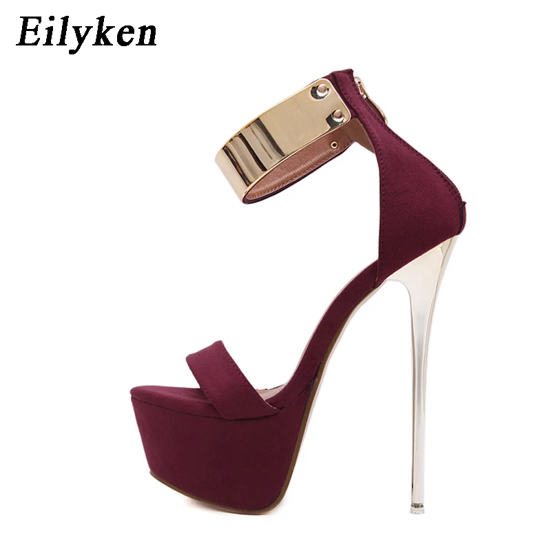 Босоножки женские на платформе и каблуке 16 см с ремешком щиколотке|sandals party|heels