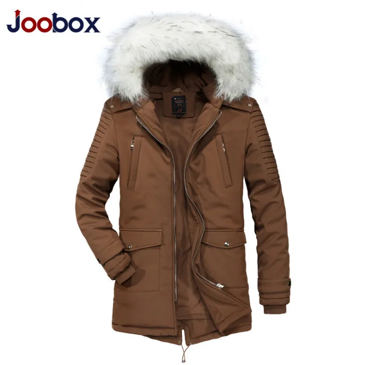 Мужские парки с меховым воротником JOOBOX средней длины новая зимняя утепленная