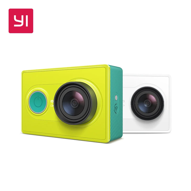 YI 1080 P Экшн-камера Lime Green Высокое разрешение 16.0MP 155 градусов угол 3D шумоподавление