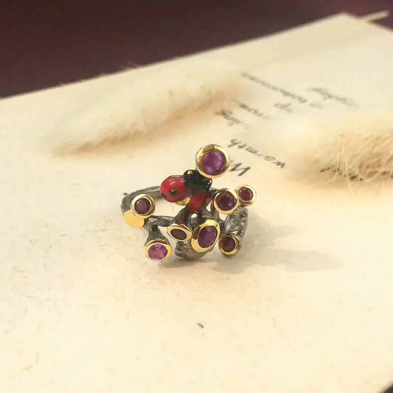 CSJ Original Design Amethyst Rings 925 Sterling Silver for Women Party Wedding Engagement Gift Fine Jewelry | Украшения и