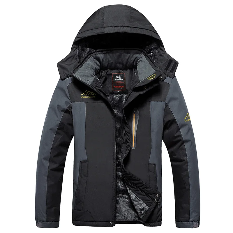 Мужские куртки больших размеров 8XL зимние мужские парки уличное теплое пальто из