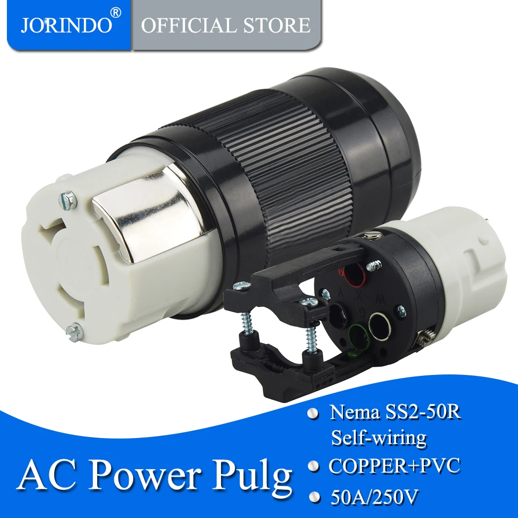 JORINDO [Nema SS2 50R] 50Amp Замена морского берега закручивающийся запорный соединитель (NEMA